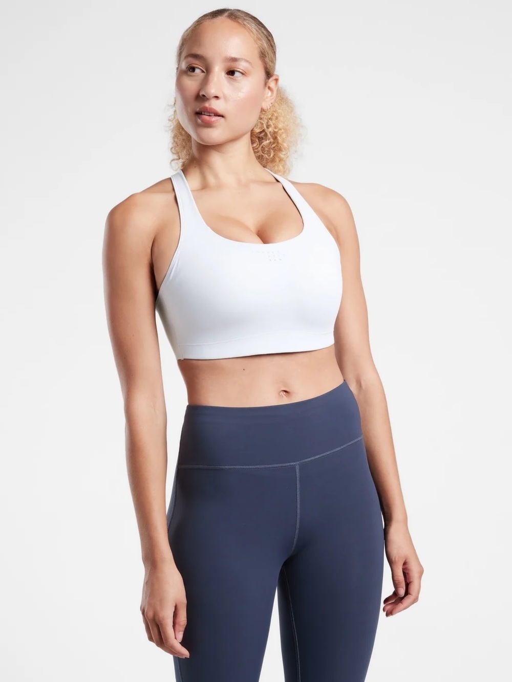 Athleta • Phenomena Bra pale blue athletic workout high impact running HIIT